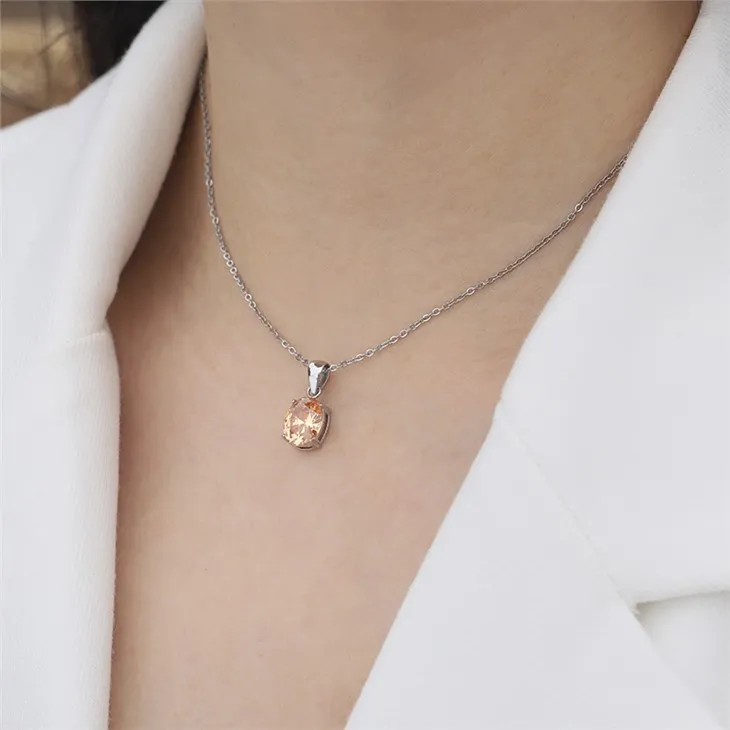 sparking CZ pendant necklace 05