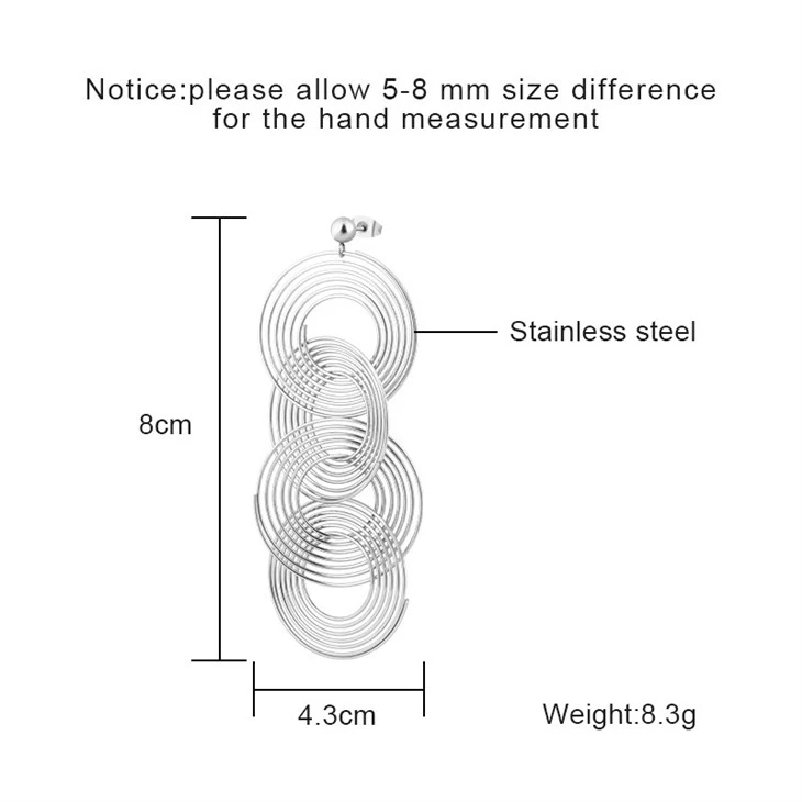 316L Stainless Steel Multi-Layer Interlocking Circle Drop Earrings suppliers 316L Stainless Steel Multi-Layer Interlocking Circle Drop Earrings suppliers