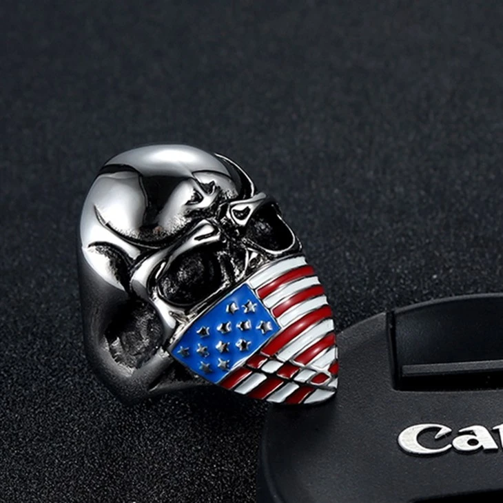 Patriotic Skull Mask Flag Ring price Patriotic Skull Mask Flag Ring price