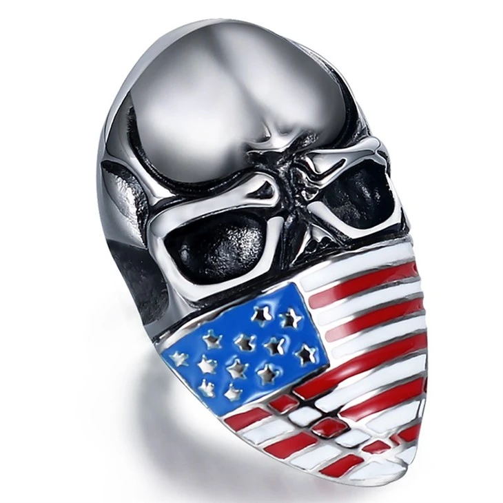 Patriotic Skull Mask Flag Ring suppliers Patriotic Skull Mask Flag Ring suppliers