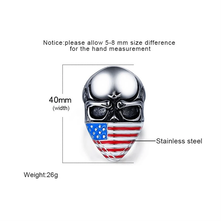 Patriotic Skull Mask Flag Ring best Patriotic Skull Mask Flag Ring best