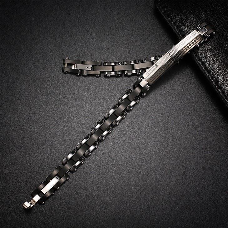 Ceramic And Zircon Stainless Steel Bracelet For Men factory Ceramic And Zircon Stainless Steel Bracelet For Men factory